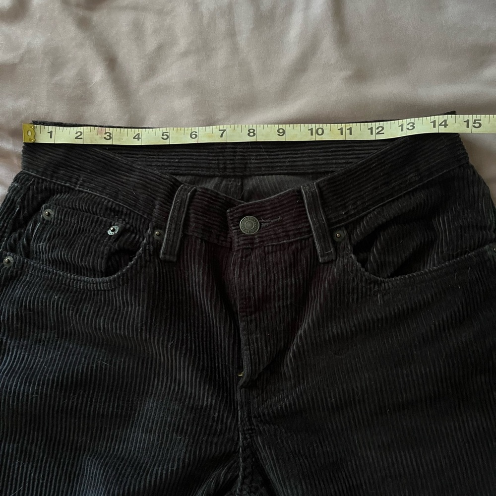 Levi's Women's Black Corduroy Straight Leg Pants - Picture 4 of 7
